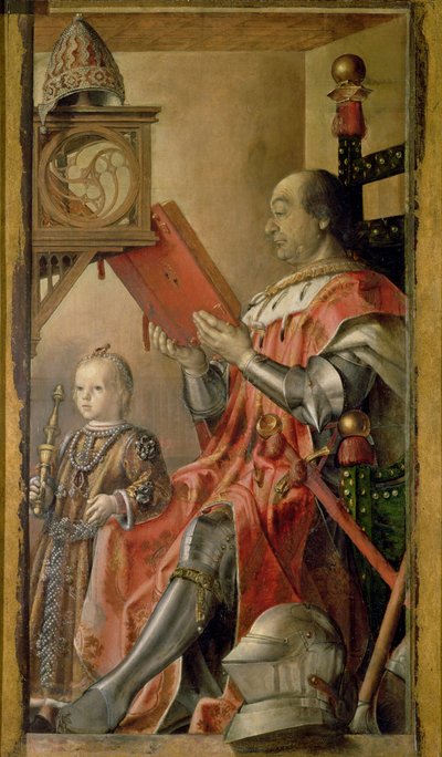 Portrait of Federigo da Montefeltro, Duke of Urbino and His Son Guidobaldo by Pedro Berruguete